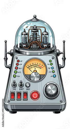 Vintage Style Retro Scientific Laboratory Equipment.