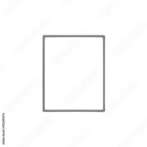 Simple gray square outline on white background