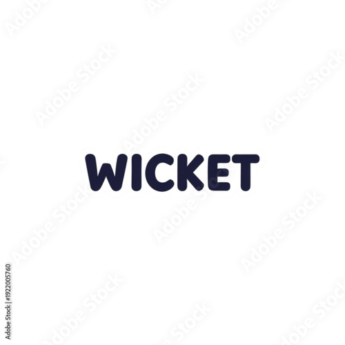 Modern text logo WICKET in bold font