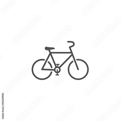 Simple illustration of a classic bicycle, a perfect symbol for eco-friendly transportation and healthy living