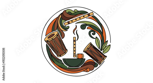 Incense Sticks and Holder in Circle Design.