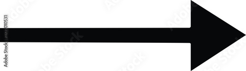 Free Download Straight black arrow pointing horizontally to the right on a clean white background - GFXLoad
