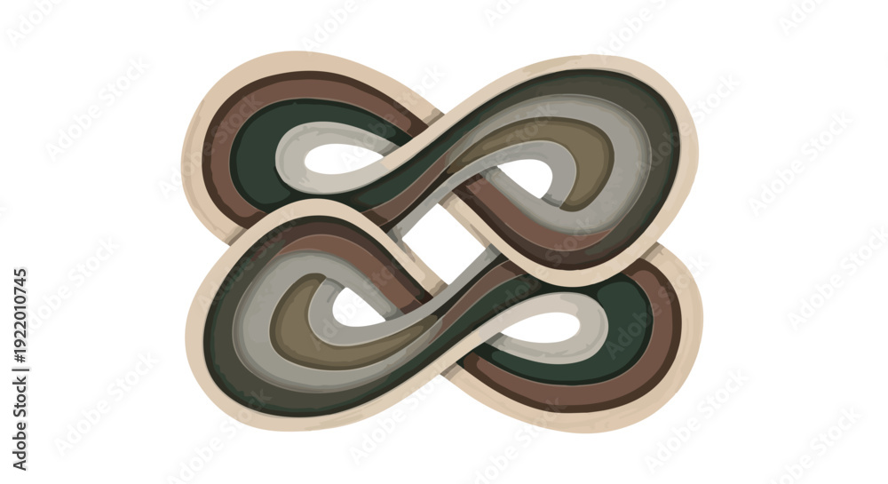 Fototapeta premium Infinity Symbol Metallic Design Element Closeup.