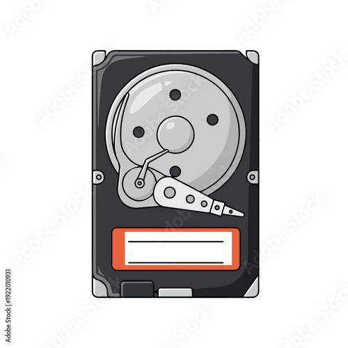 External Hard Disk Drive Illustration.