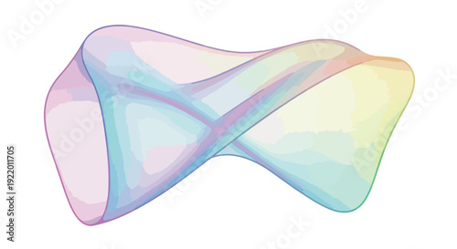 Iridescent Abstract Shape with Shimmering Colors.