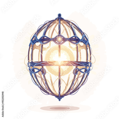 Modern Spherical Metal Light Fixture Design.