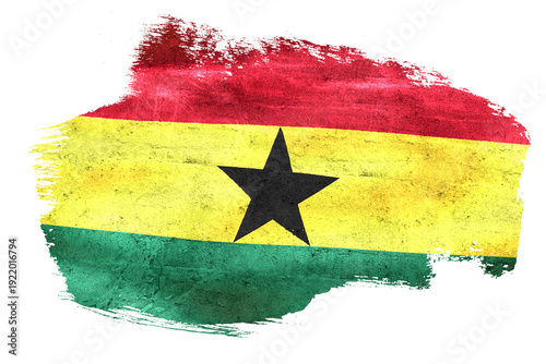 Ghana national flag brush stroke painting concept