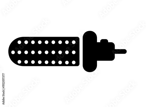 Motorcycle footpeg icon, motorbike footrest pedal part for riding comfort and safety, mechanical spare part symbol for biker accessories