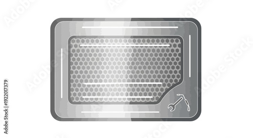 Silver Metal Grill Tray.