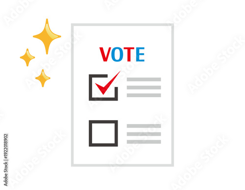 投票用紙のイラスト　選挙アイコン