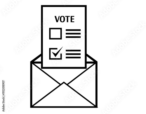 投票用紙のイラスト　選挙アイコン