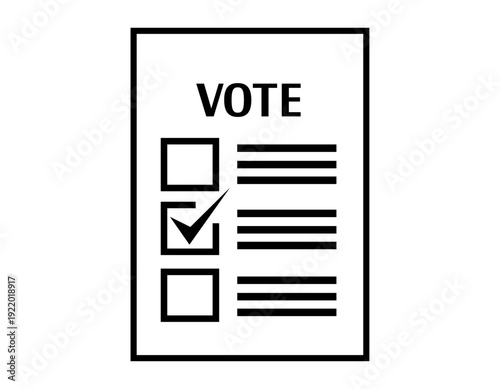 投票用紙のイラスト　選挙アイコン