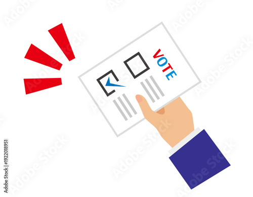 投票用紙のイラスト　選挙アイコン