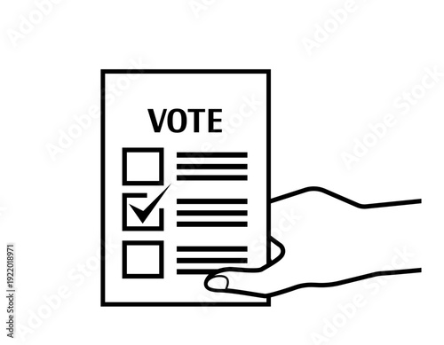 投票用紙のイラスト　選挙アイコン