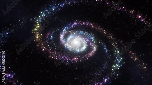 Spiral Galaxy Cosmic Space Stars Universe.