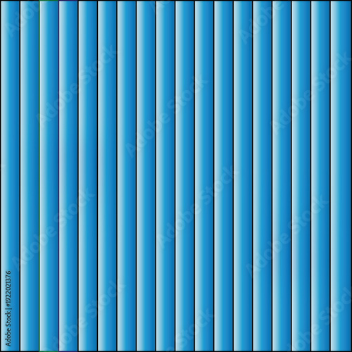 Blue cylindrical tubes arranged vertically in a pattern