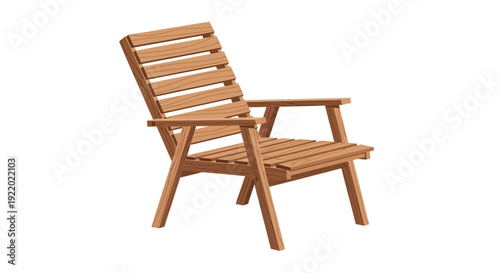 Wooden Outdoor Patio Chair.