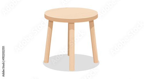 Wooden Stool Furniture Piece.