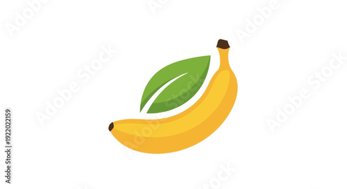 Yellow Banana Fruit Illustration.