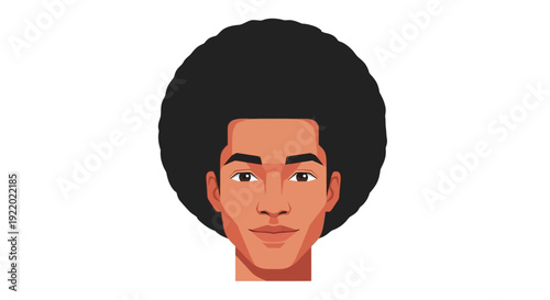 Young Man Afro Portrait.