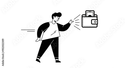 Man Reaching For Wallet, Representing Financial Management and Savings Goals