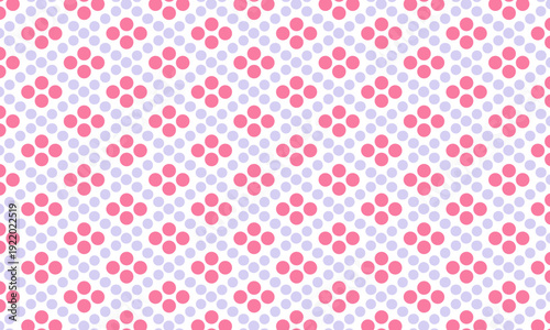 和風　ドット花模様風菱形背景