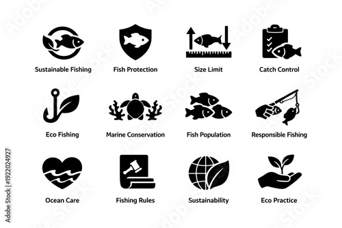 Icons of sustainable fishing practices and marine conservation