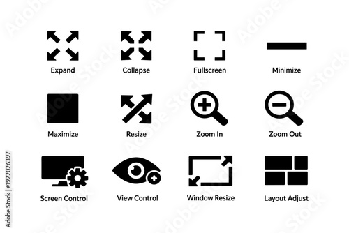 User interface icons: expand, collapse, fullscreen, minimize, zoom, control