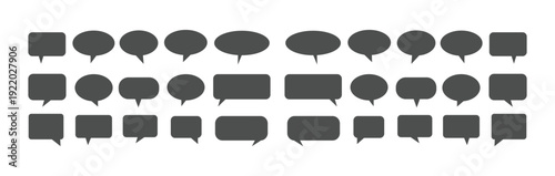 speech and thought bubbles in a black ink sketch style. Perfect for comic book illustrations, communication icons, and creative graphic design