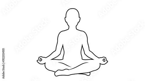 Silhouette of a person in a meditative pose, cross-legged with hands resting on knees