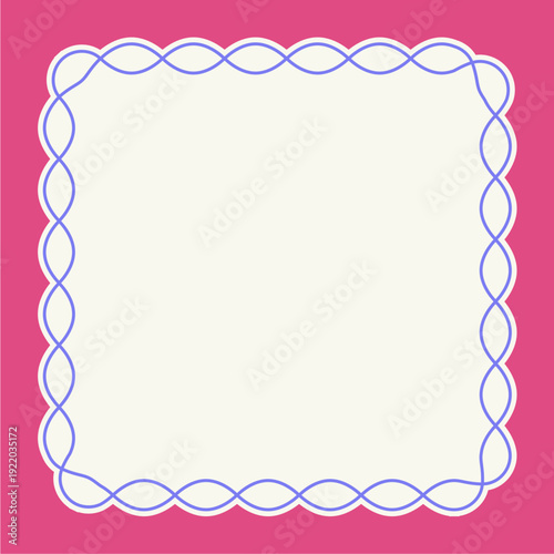 チェーンのフレーム　ピンク　紫