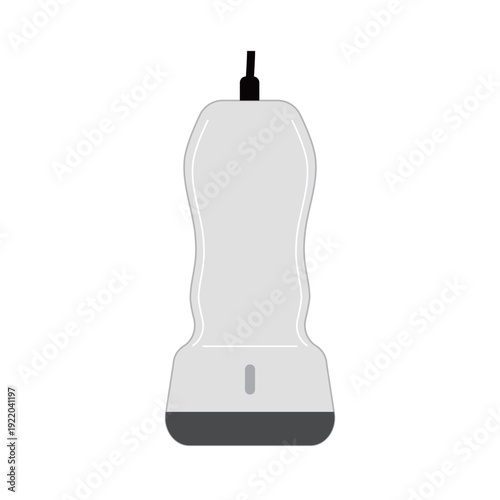 主線なしのフラットなバーコードリーダーのイラスト | 物流や在庫管理のビジネスイメージ素材