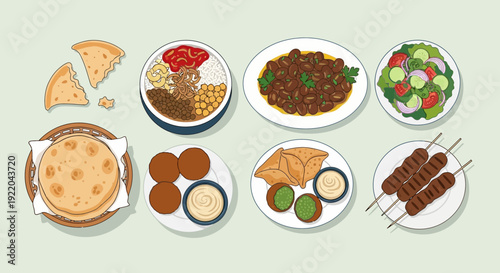 Delicious Middle Eastern Cuisine A Vibrant Collection of Traditional Dishes and Flavors