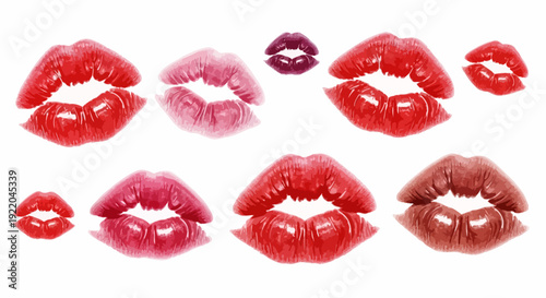 Collection of diverse lips and mouths showcasing various colors and textures in a close-up view