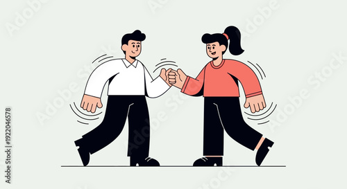 Two people giving each other a fist bump, illustrating collaboration and partnership