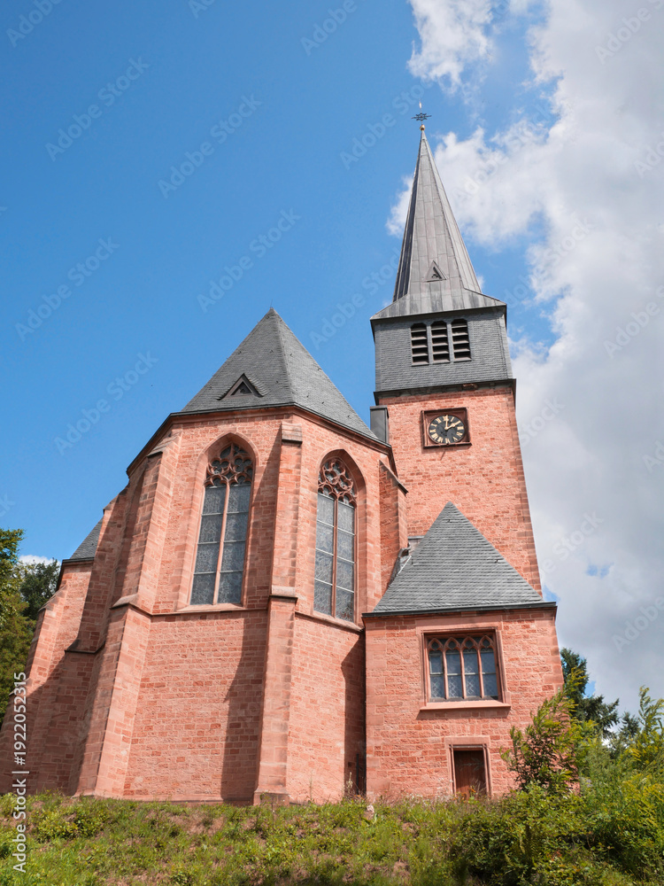 Fototapeta premium Valentinuskirche (St. Valentine's Church) during a summer season in Hohenecken near Kaiserslautern, Germany