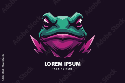 Toad Frog Mascot Logo Vibrant Design