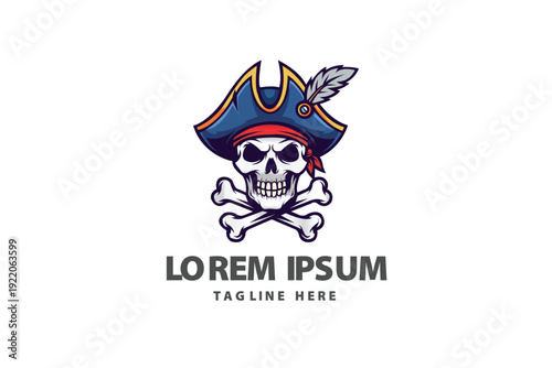 Pirate Captain Mascot Gaming Logo
