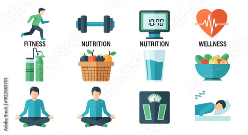 Holistic approach to healthy lifestyle with fitness, nutrition, and wellness