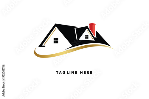 Modern Real Estate Home Silhouette