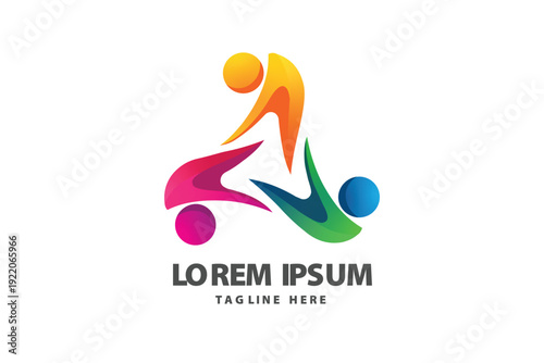 Abstract People Partnership Triangle