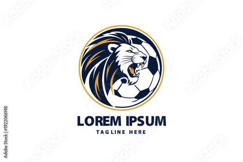 Globe and Lion Heraldic Emblem