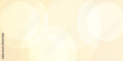 Abstract Soft Cream Background with Overlapping Transparent Circles Pattern