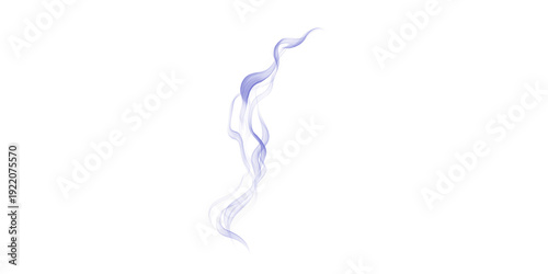 Fotografija Ethereal blue smoke wisps dance against black capturing mystery magic and abstra