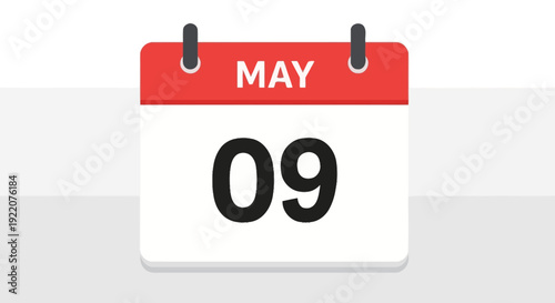 Calendar Page Showing May 9 Date.