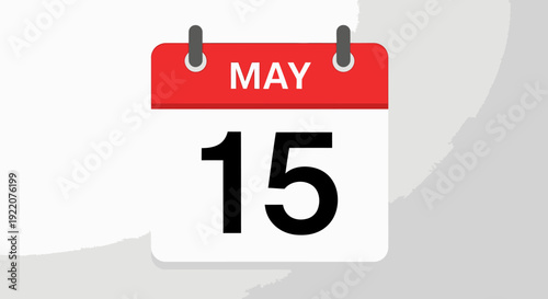 Calendar Page Showing May 15 Date.