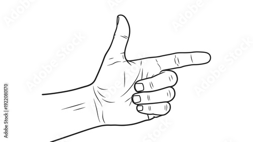 Hand Gesture Pointing and Thumbs Up