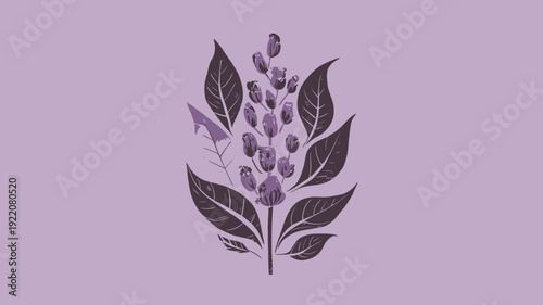 Purple Lavender Silhouette