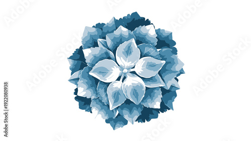 Blue Watercolor Succulent