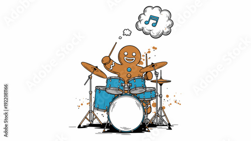 Gingerbread Man Drumming